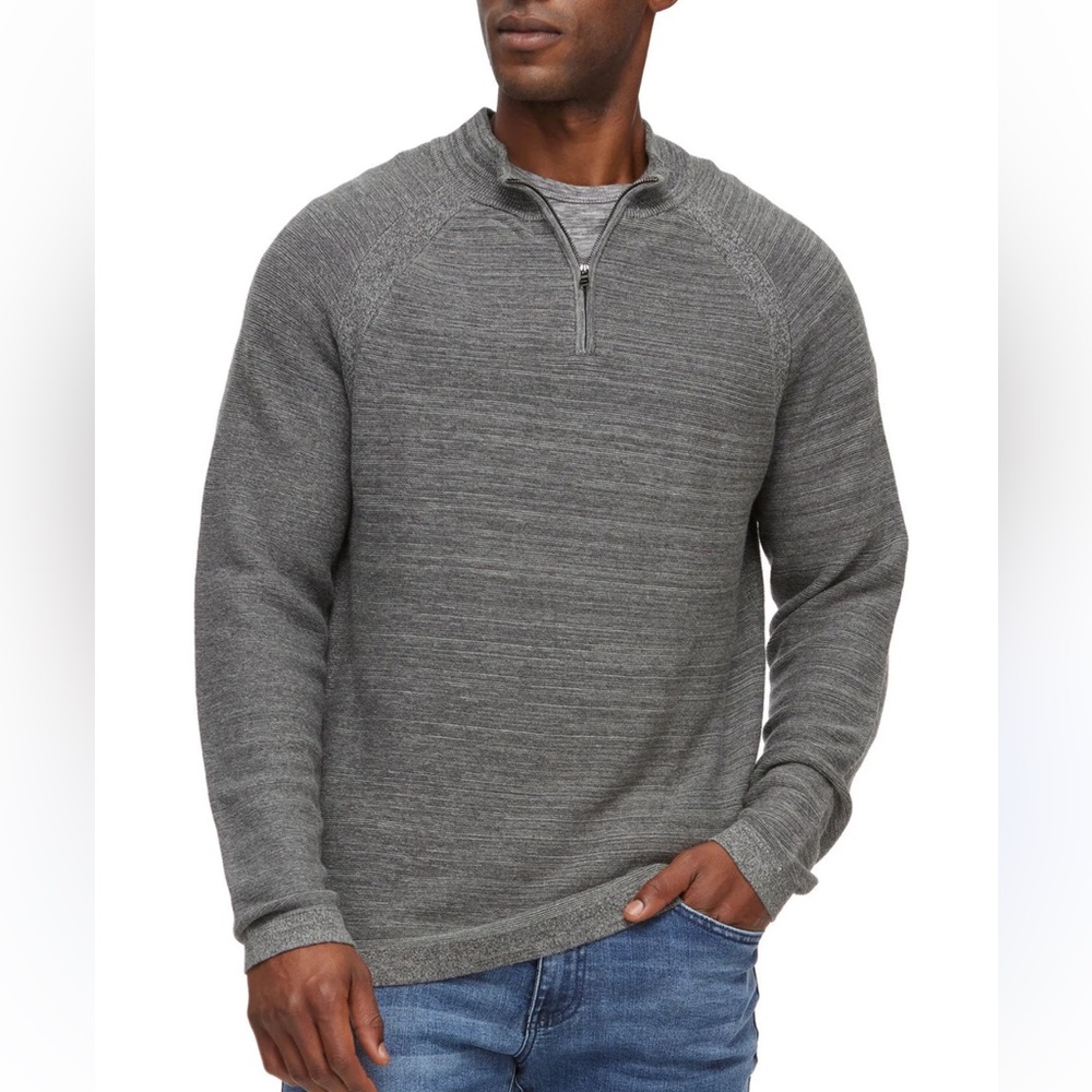FLAG & ANTHEM Floydale Marled Raglan 1/4 zip NWT Sweater